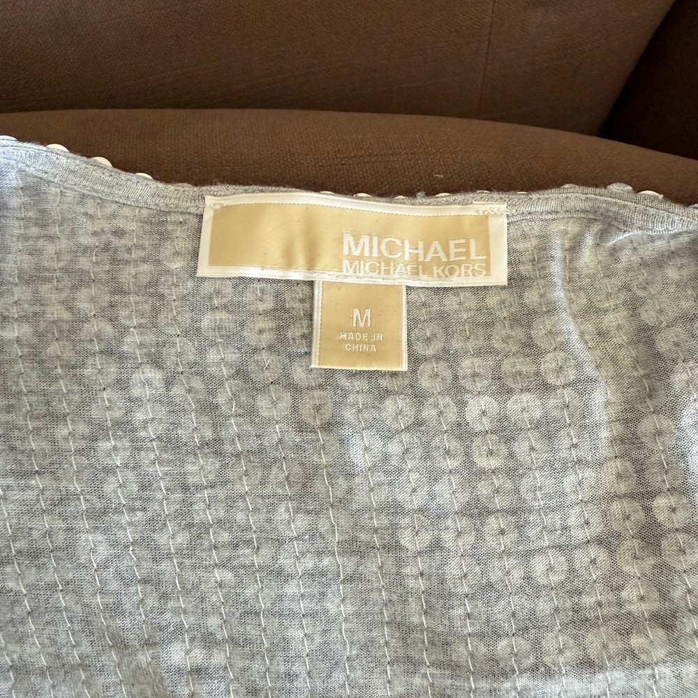 Michael Kors Silver Sequin Disco Wrap Dress M EUC Y2K Holliday galactic - Picture 4 of 6